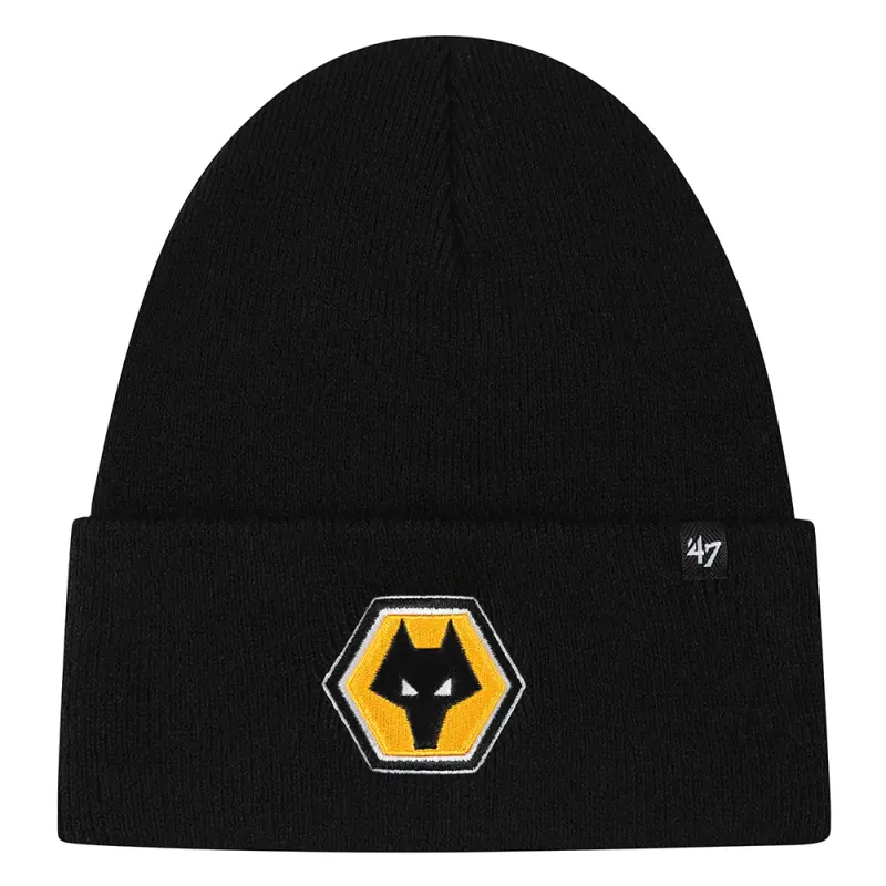 Wolverhampton Wanderers Shop | Haymaker 47 Cuff Knit – Black Wolverhampton Wanderers Merchandise